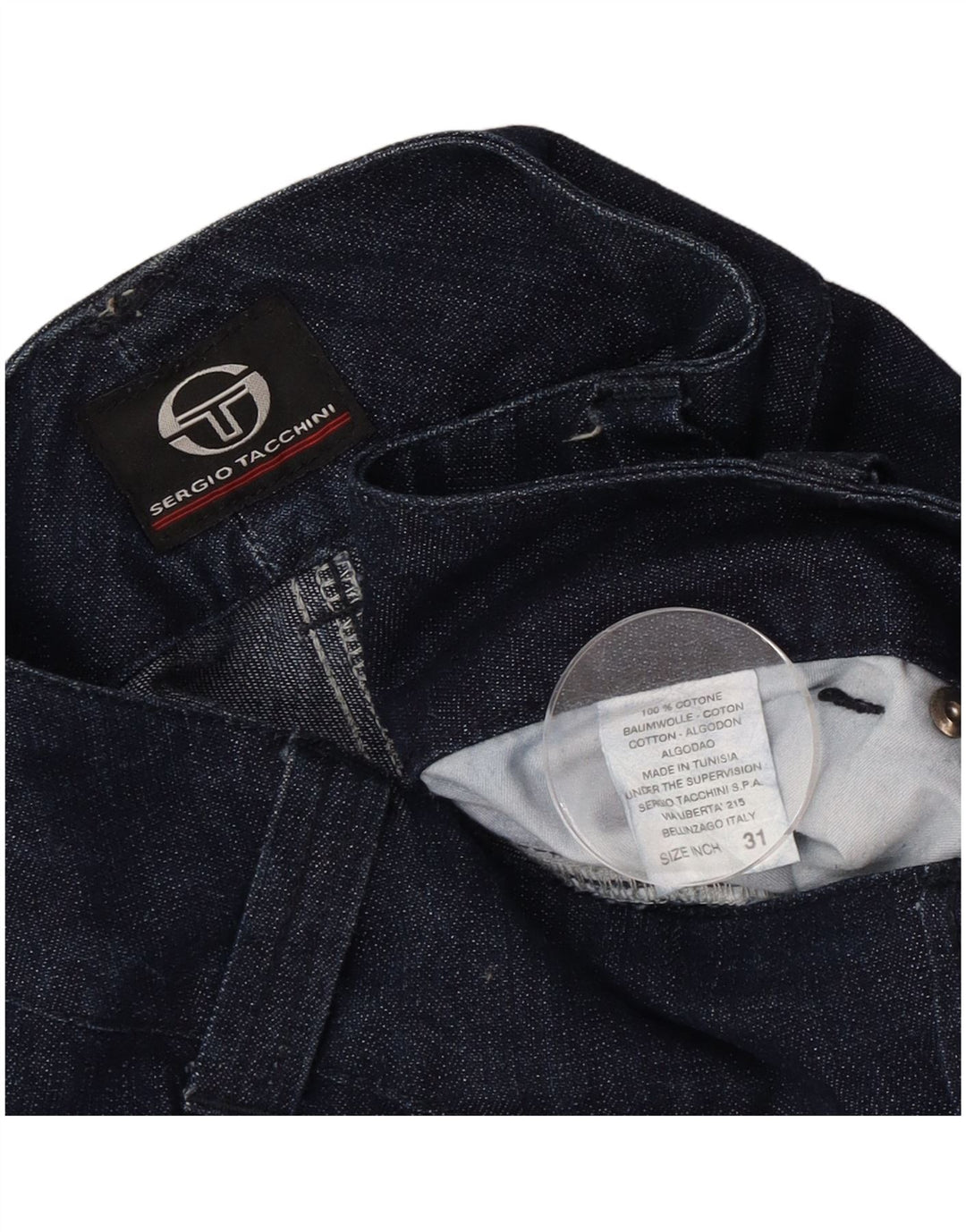 Sergio Tacchini Jean droit femme W31 L30 coton bleu marine