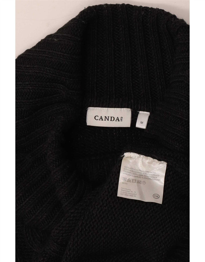 Canda Pull col roulé pour femme UK 14 Acrylique noir moyen