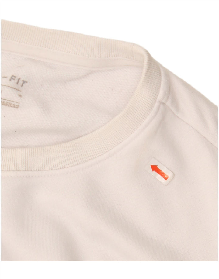 Nike Sweat-shirt graphique pour femme UK 14 Polyester blanc moyen