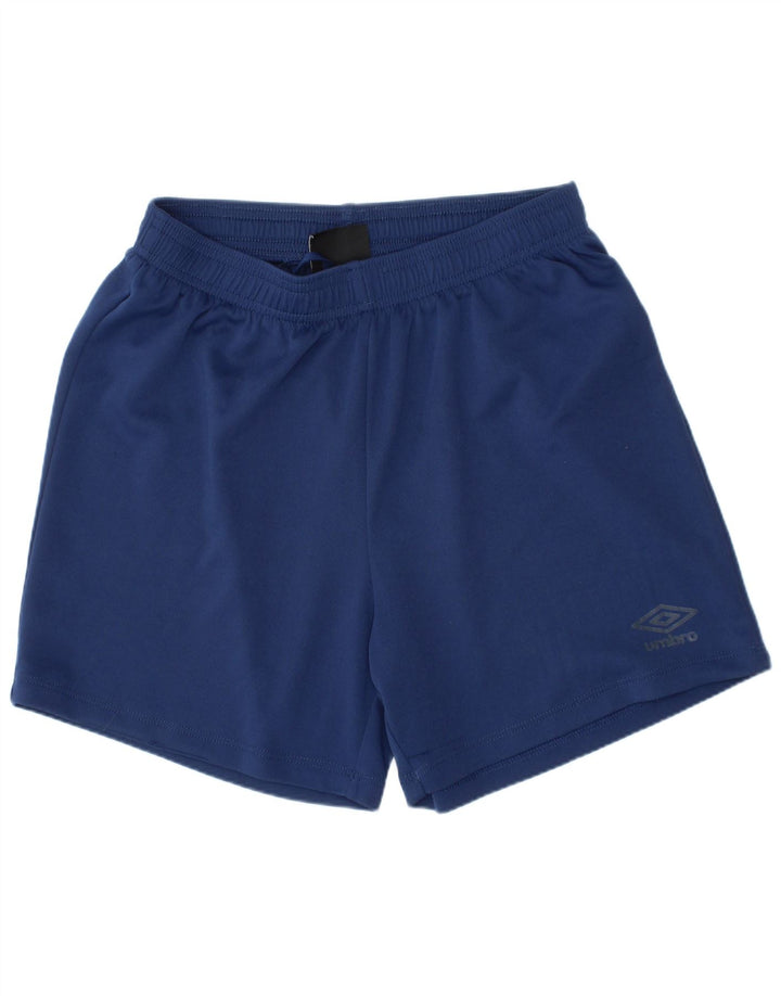 Umbro Short de Sport Garçon 11-12 Ans Large Bleu Marine Polyester