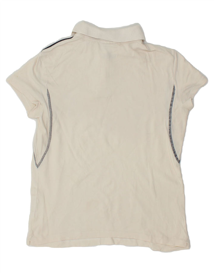 SERGIO TACCHINI Womens Polo Shirt UK 12 Medium White Vintage Sergio Tacchini and Second-Hand Sergio Tacchini from Messina Hembry 