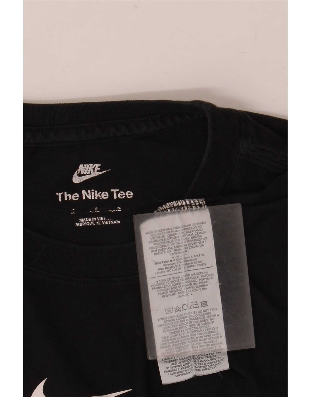 Nike T-shirt graphique Swoosh pour homme en coton noir moyen