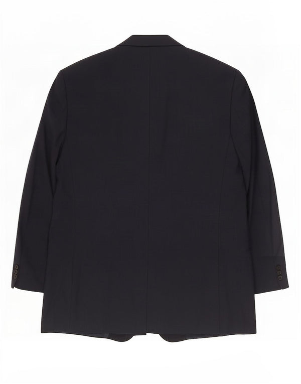 Emanuel Ungaro Veste Blazer 3 Boutons Homme IT 64 7XL Bleu Marine Laine