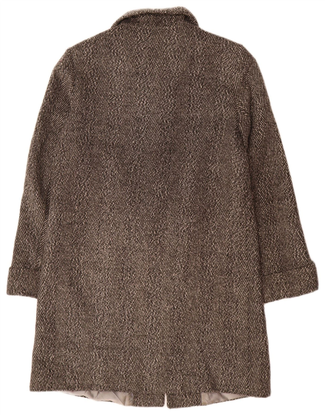 Marks & Spencer Manteau autographe pour femme UK 12 Gris moyen à chevrons