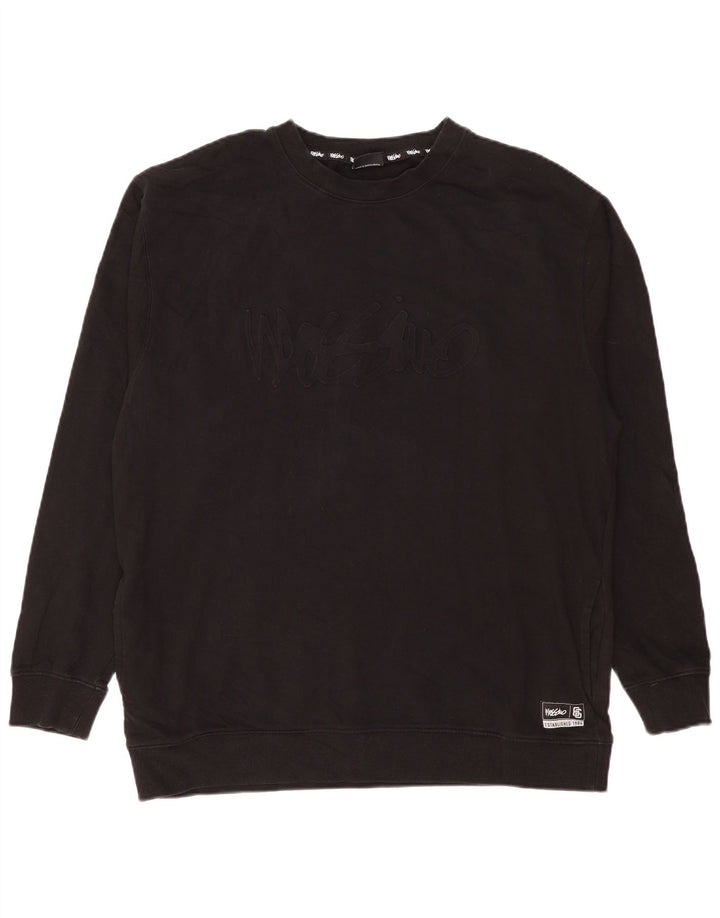 MOSSIMO Sweat-Shirt Graphique Homme XL Noir Coton