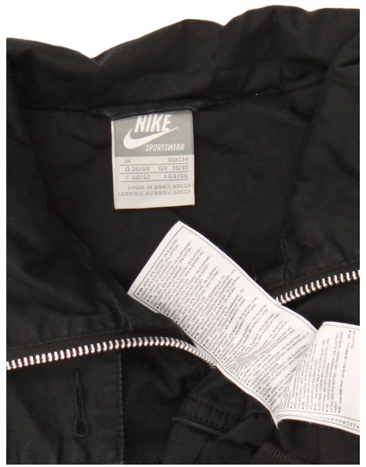 Veste Bomber Nike Femme UK 10/12 Coton Noir Moyen
