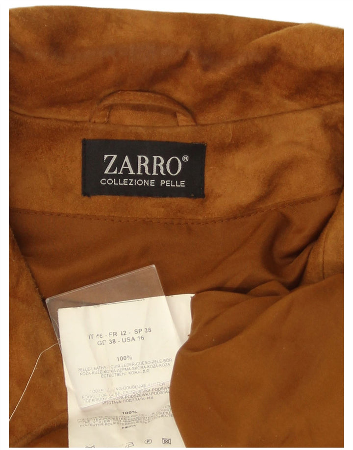 ZARRO Veste en Daim Femme IT 46 Grand Cuir Beige