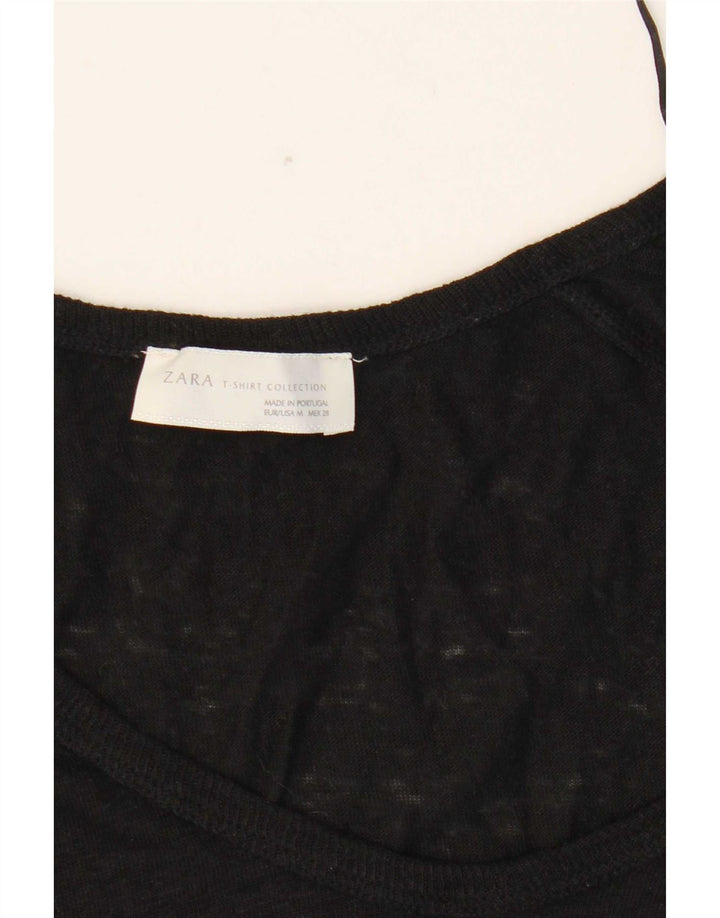 Zara Haut à manches 3/4 pour femme UK 12 Medium Noir