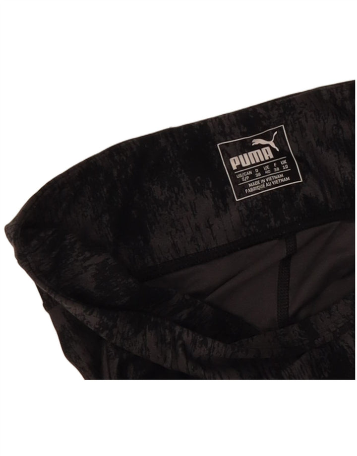 Puma Legging Capri Femme UK 10 Petit Noir Tie Dye