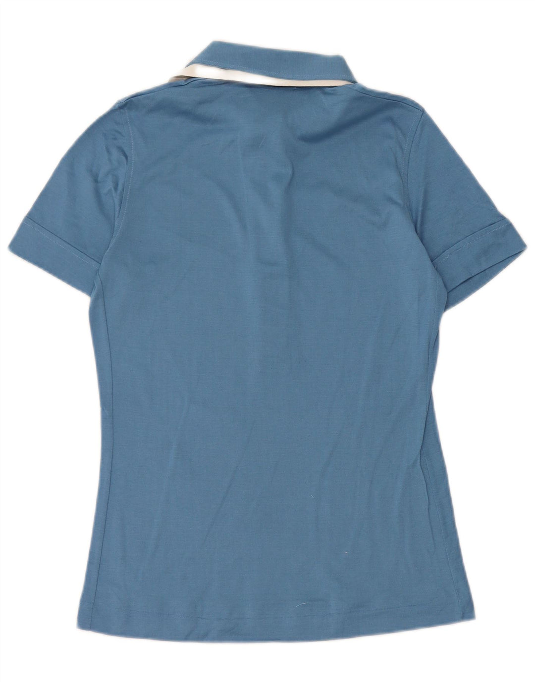 VINTAGE Polo Femme US 4 Petit Coton Bleu