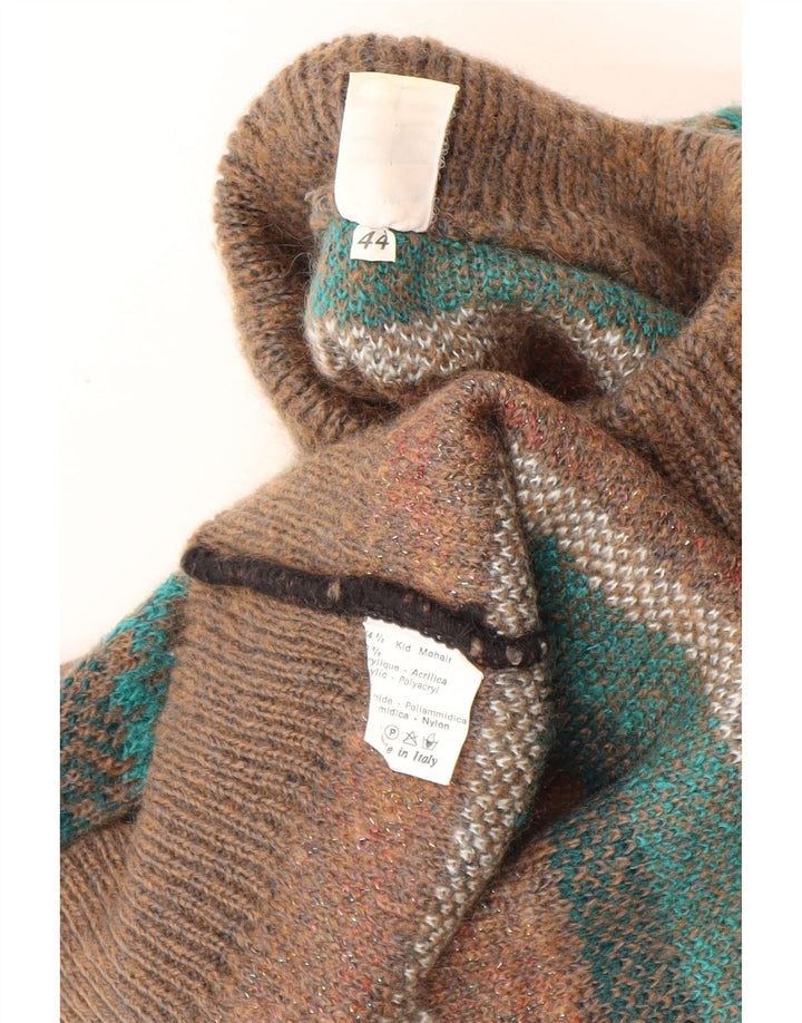 Maglificio Pull col roulé pour femme IT 44 Marron moyen géométrique