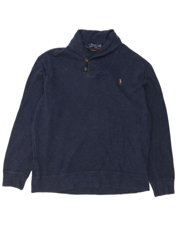 Polo Ralph Lauren Pull col châle homme XL bleu marine coton