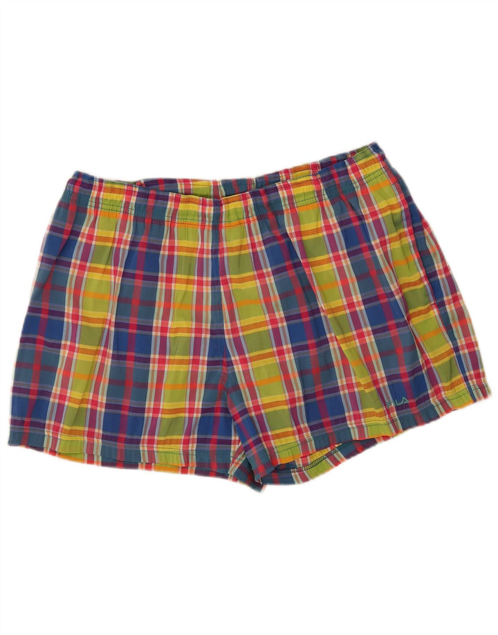 Fila Short de bain homme IT 52 grand carreaux multicolores