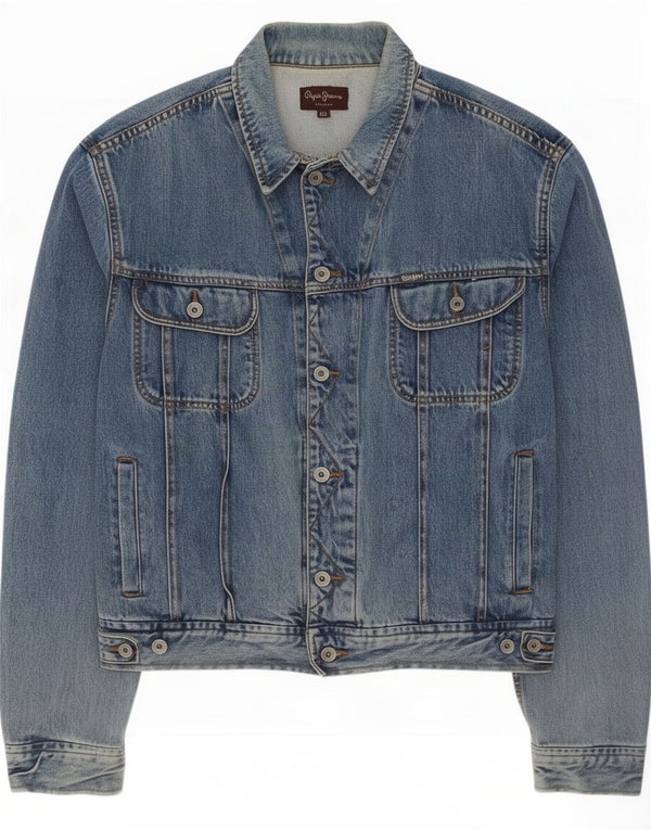 PEPE Jeans Veste en Jean Homme UK 44 2XL Bleu Coton