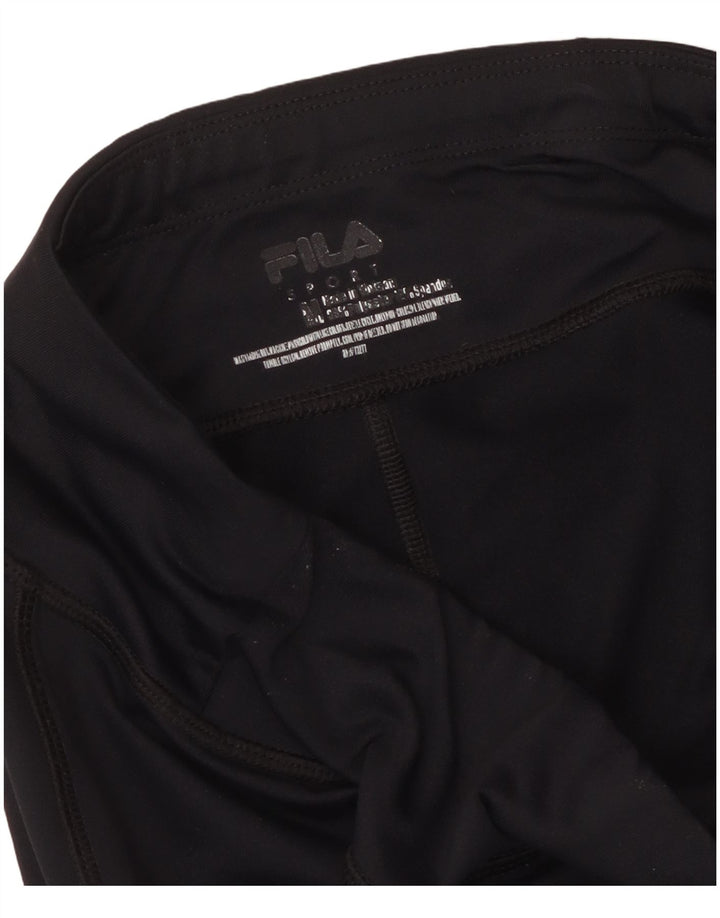 FILA Legging Capri Femme UK 44 Noir Moyen