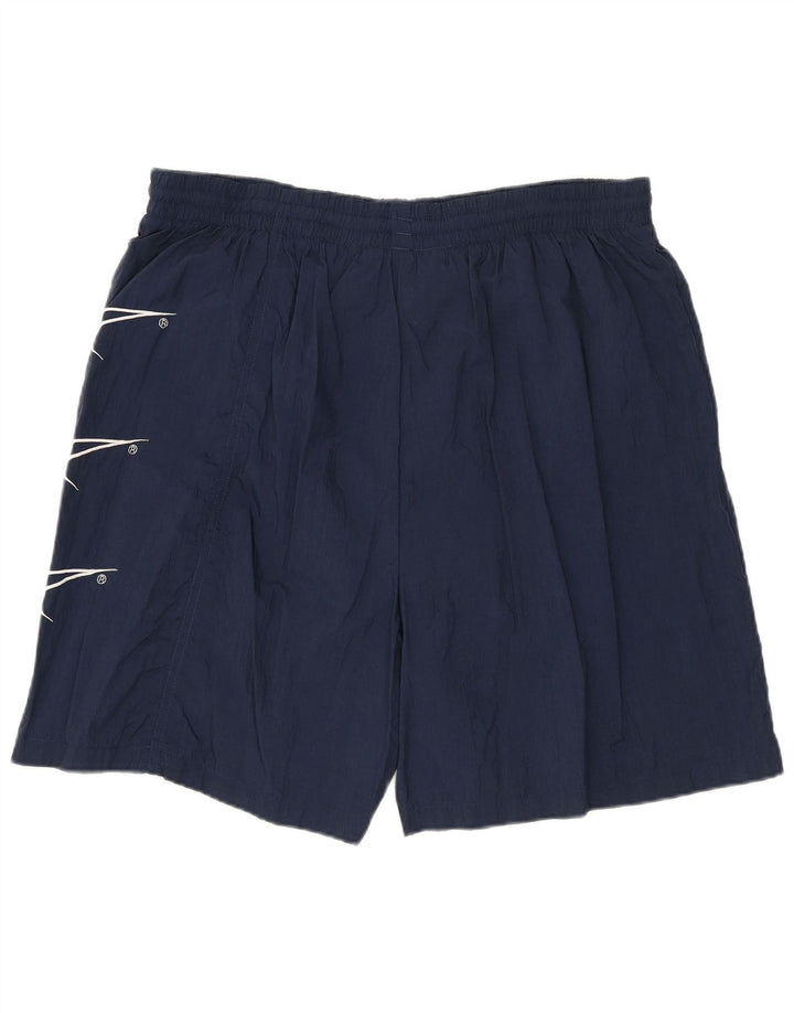 REEBOK Short de Bain Graphique Homme Large Bleu Marine Nylon