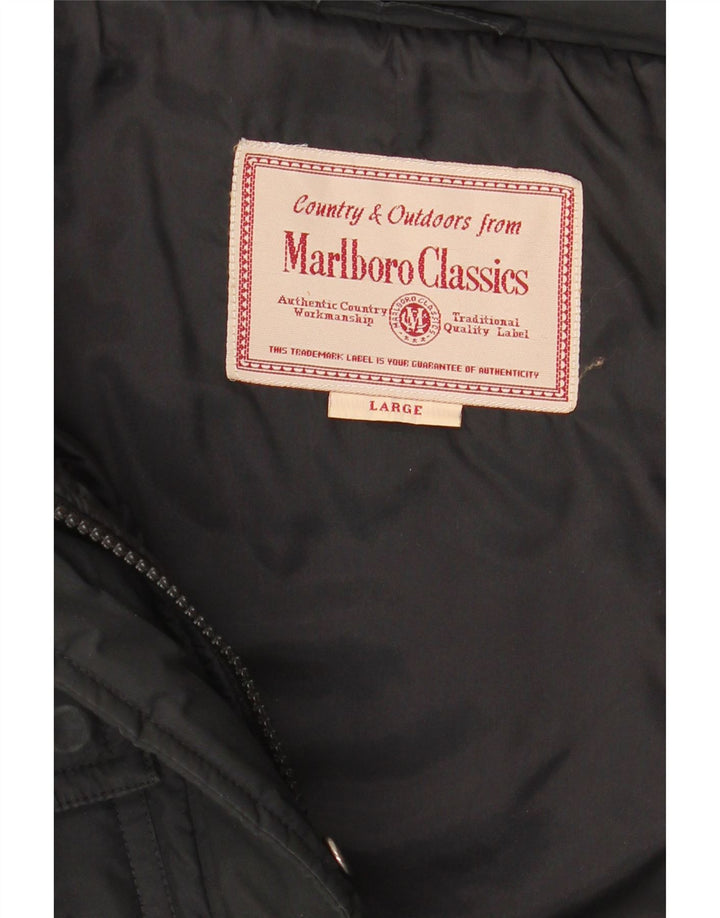 Marlboro Classics Veste matelassée pour homme UK 40 Large Noir