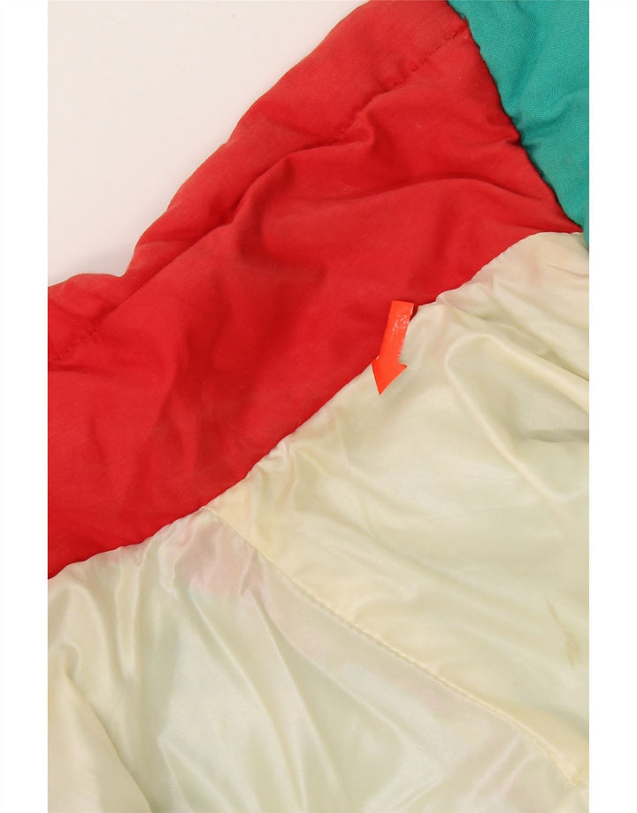 Veste matelassée à capuche femme vintage IT 42 Medium Multicolore Colourblock