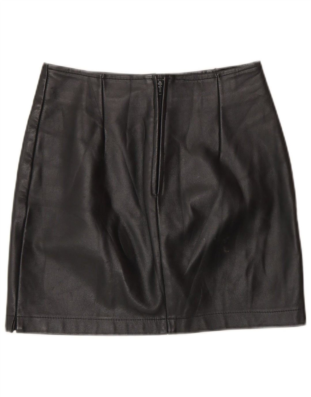 COLOMBUS Jupe en Cuir Femme W26 Petit Cuir Noir