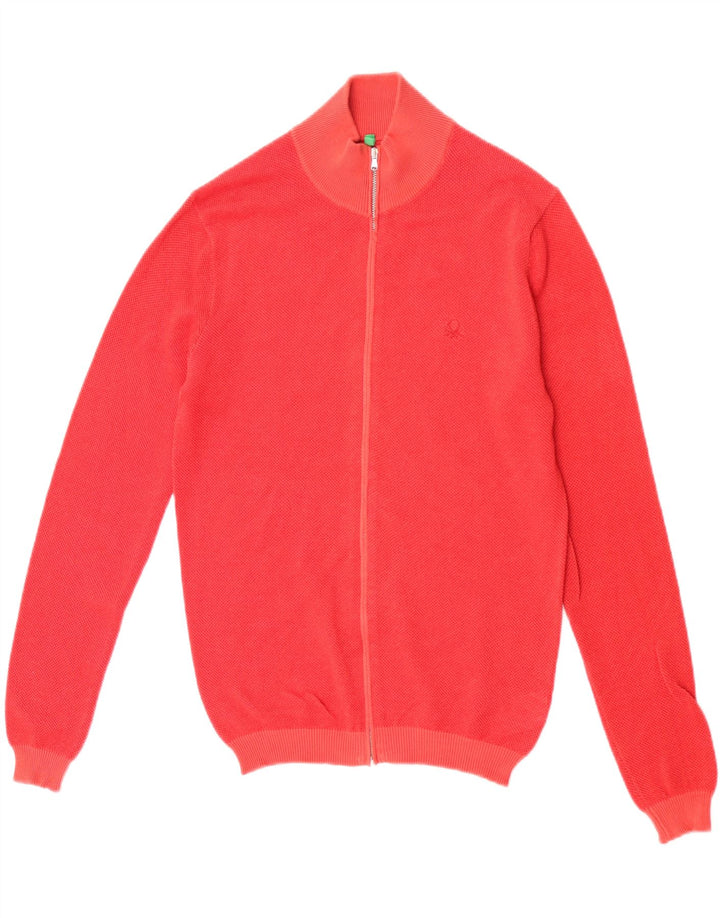 Benetton Cardigan Pull Petit Rouge Coton Homme