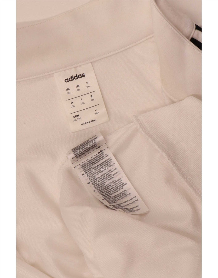 Adidas Veste de survêtement pour homme 2XL Blanc Polyester