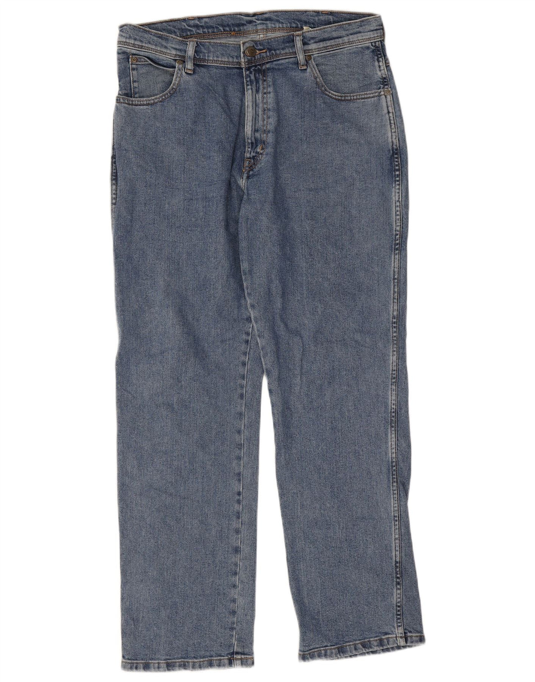 Wrangler Jean droit coupe droite W34 L30 pour homme en coton bleu