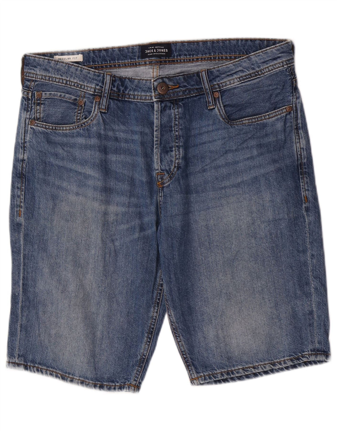 Jack & Jones Short en jean coupe classique pour homme, taille L, W34, bleu