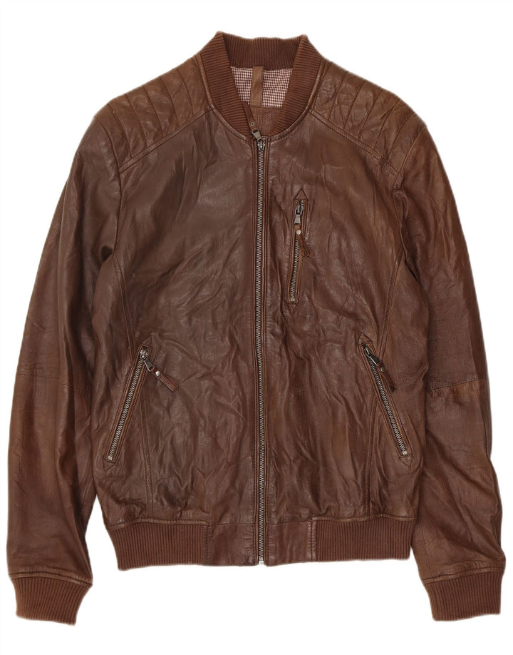Conbipel Veste en Cuir Homme IT 48 Cuir Marron Moyen