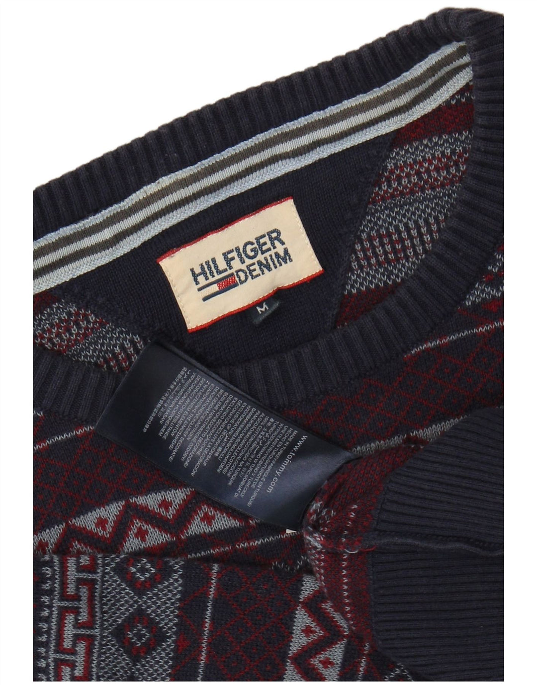 TOMMY HILFIGER Pull Col Rond Homme Bleu Marine Moyen Fair Isle
