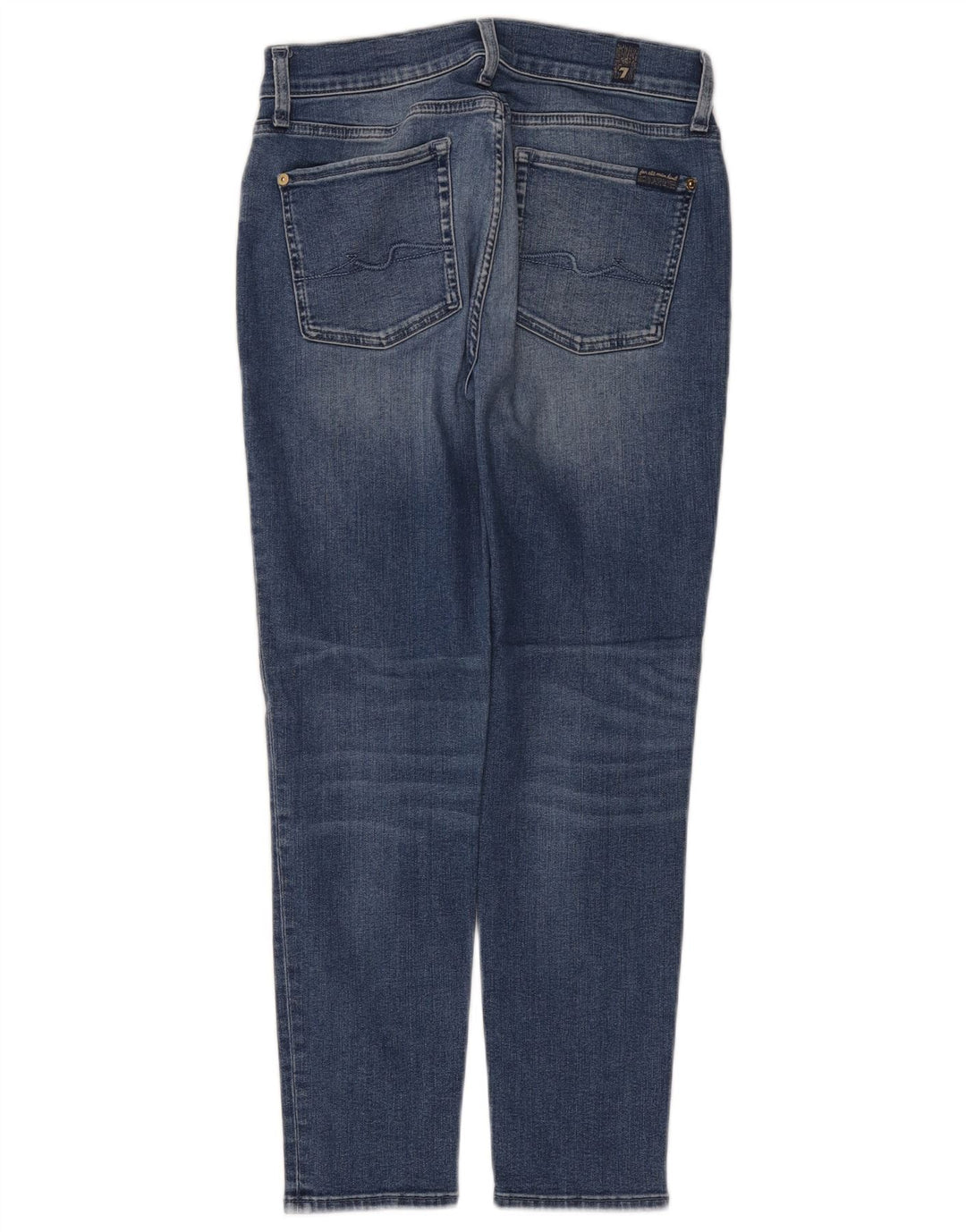 7 For All Mankind Jean Slim Femme W32 L27 Bleu Coton