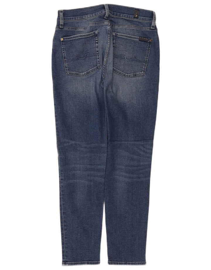 7 For All Mankind Jean Slim Femme W32 L27 Bleu Coton