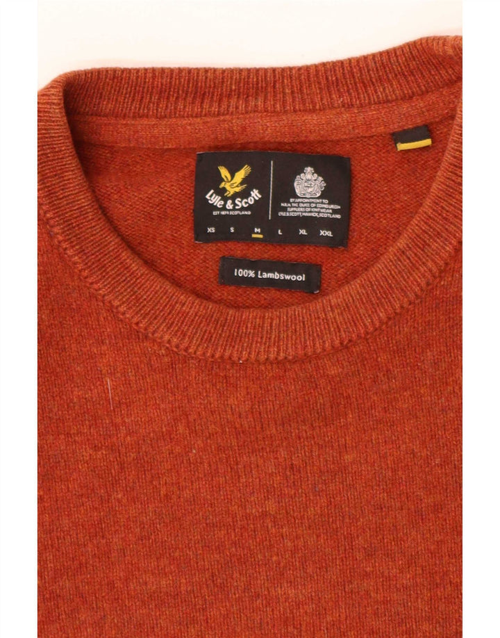 Lyle & Scott Pull ample à col rond pour homme Orange moyen