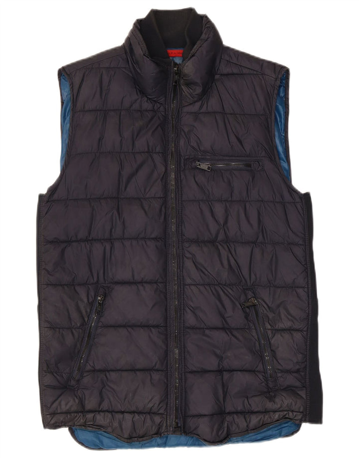 Zara Gilet rembourré pour homme UK 38 Bleu marine moyen Polyester