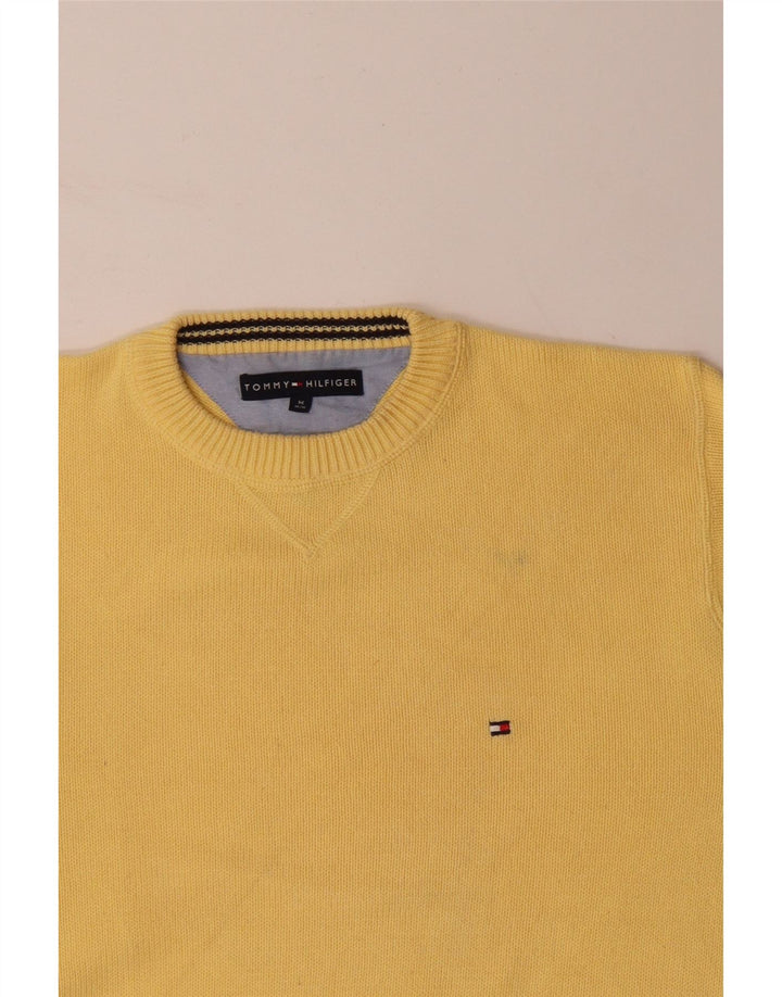 TOMMY HILFIGER Pull Col Ras du Cou Homme Jaune Moyen Coton