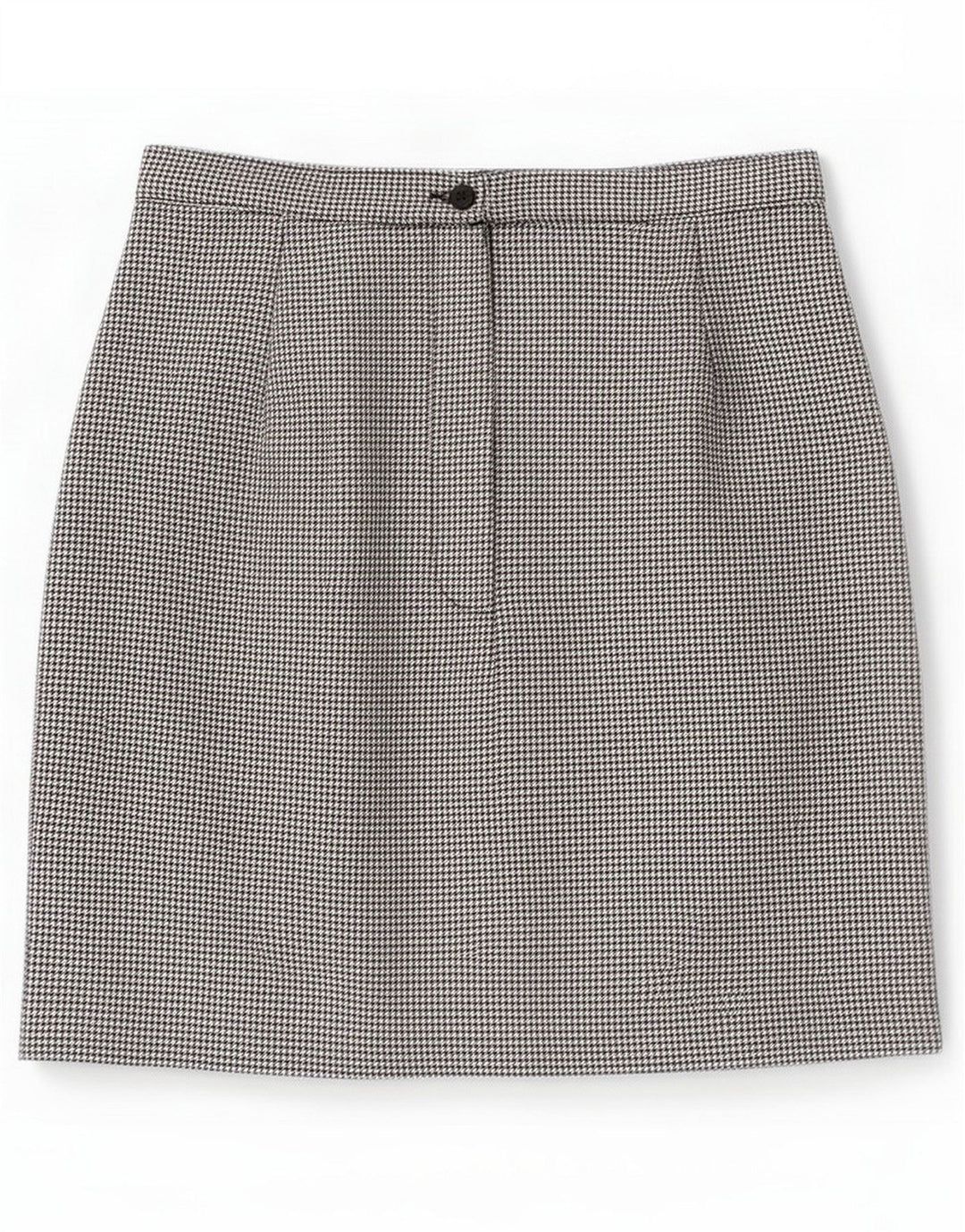 Mini jupe femme vintage IT 42 Medium W26 Noir pied-de-poule Polyester