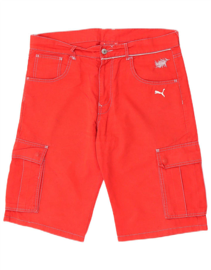 Puma Short cargo W34 pour homme en coton rouge Taille L