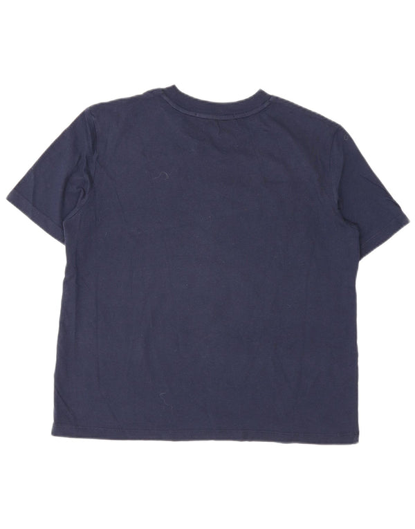 Calvin Klein Jeans T-shirt graphique pour femme UK 12 Bleu marine moyen