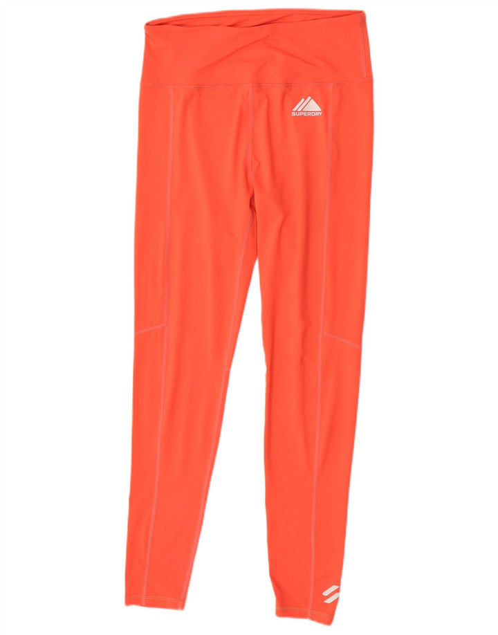 Superdry Leggings Femme UK 16 Large Orange Polyester