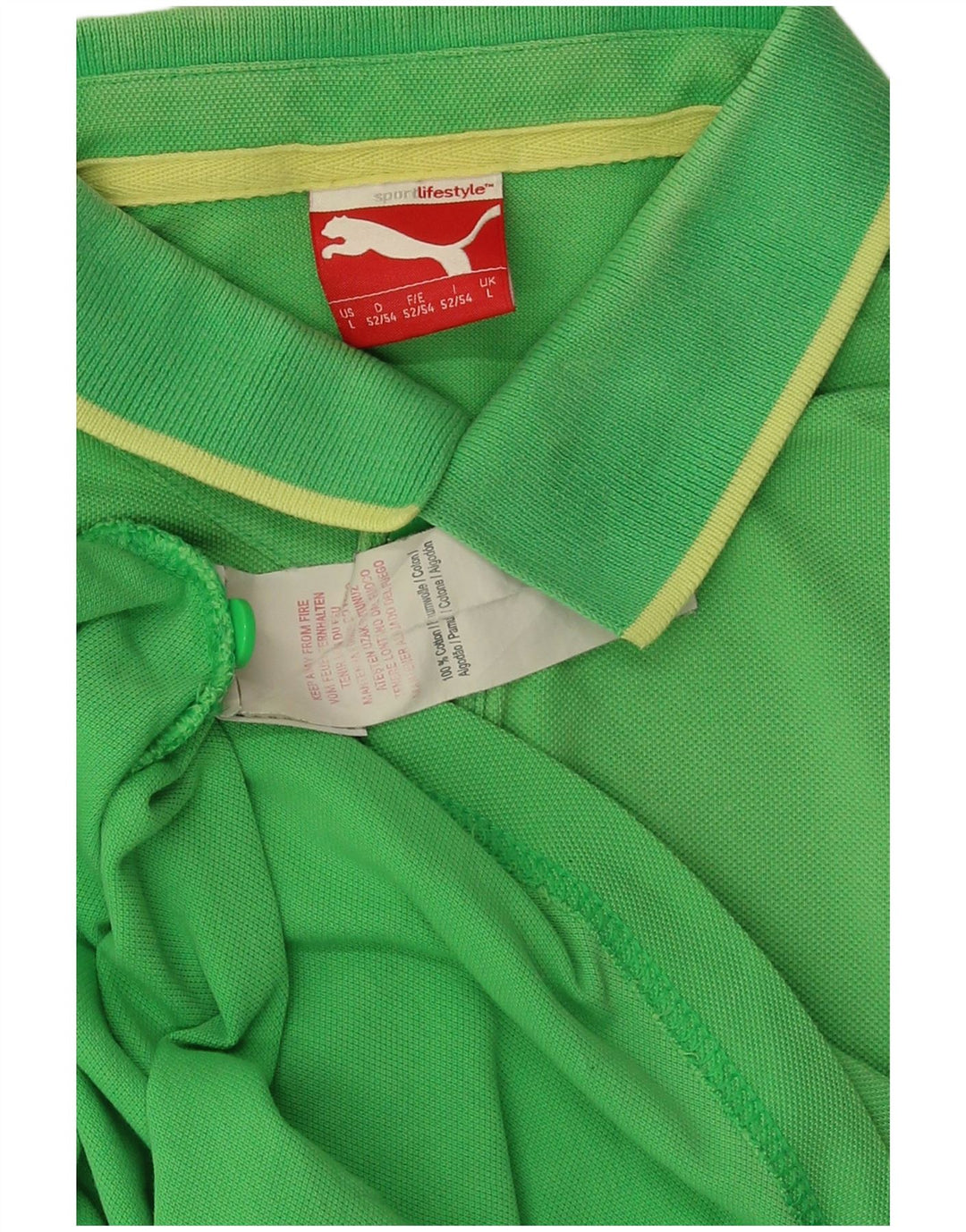 PUMA Polo homme grand vert coton