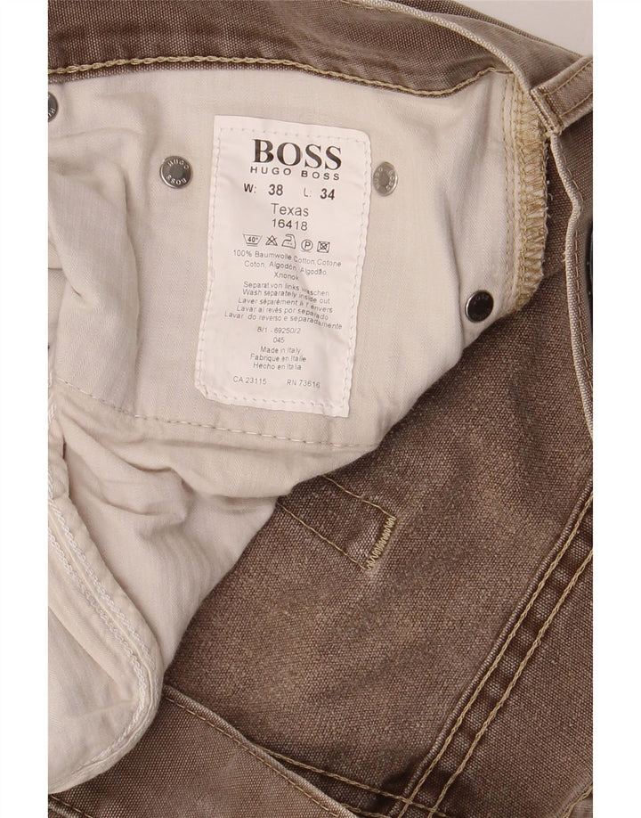 HUGO BOSS Jean court W38 L25 Homme Marron Coton