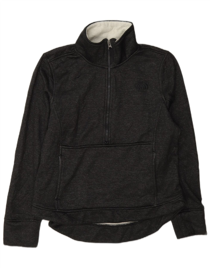 The North Face Sweat-shirt à col zippé pour femme UK 14 Gris moyen