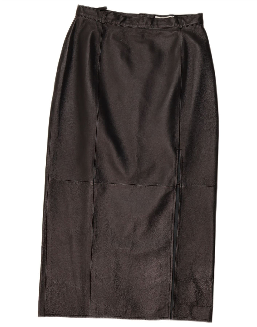 jupe en cuir femme vintage W28 Cuir noir moyen