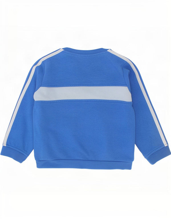 Adidas Sweat-shirt pour bébé garçon 12-18 mois Bleu Colorblock Coton