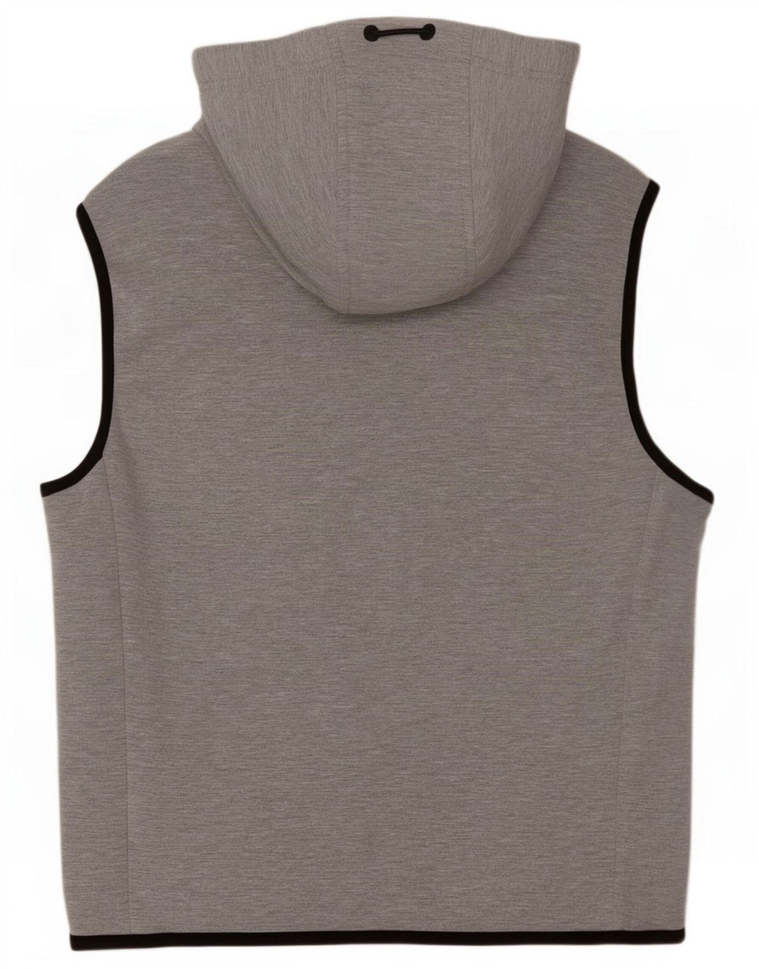 Zara Pull à capuche zippé sans manches pour homme Petit gris Polyester
