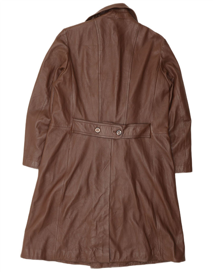 VINTAGE Manteau en cuir homme UK 38 Cuir marron moyen