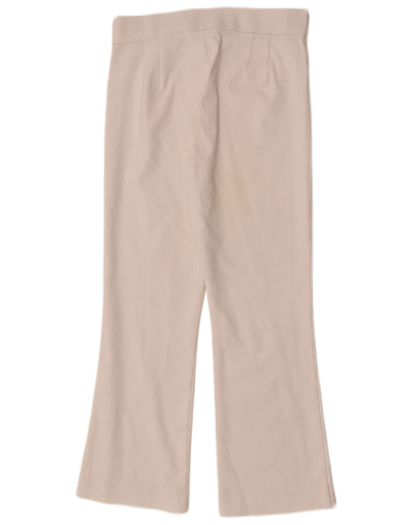 Zara Pantalon court évasé pour femme Petit W26 L24 Coton blanc