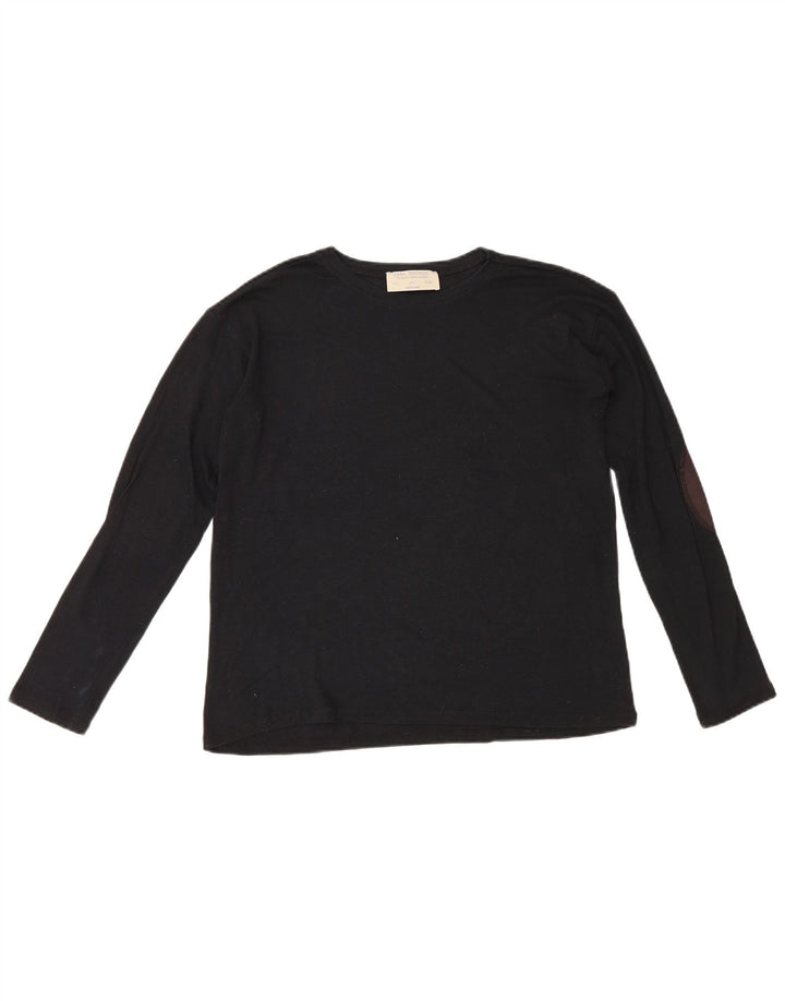 Zara Femme Top Manches Longues UK 10 Petit Noir