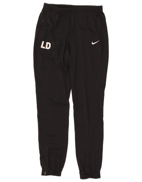 NIKE Pantalon de survêtement graphique Dri Fit pour homme, petit, noir, polyester