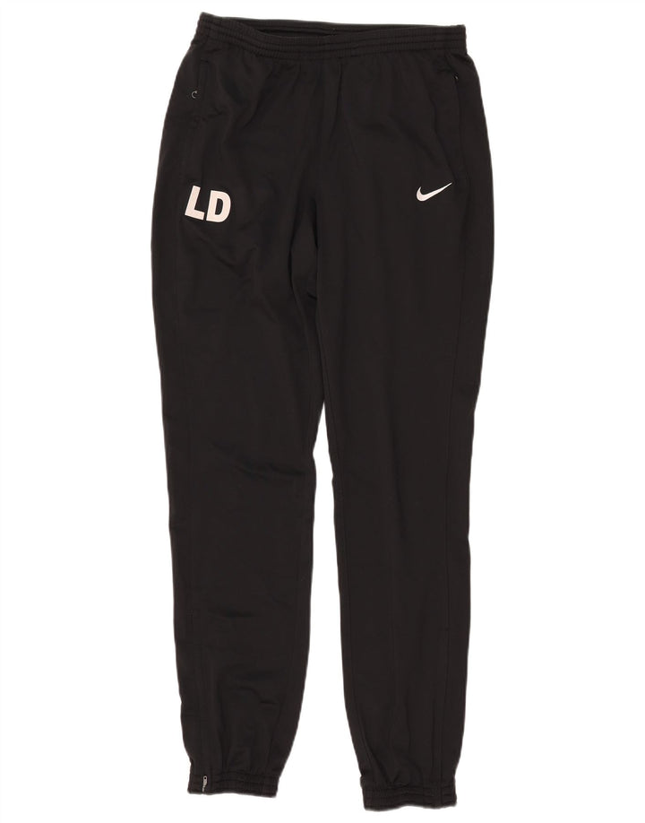 NIKE Pantalon de survêtement graphique Dri Fit pour homme, petit, noir, polyester