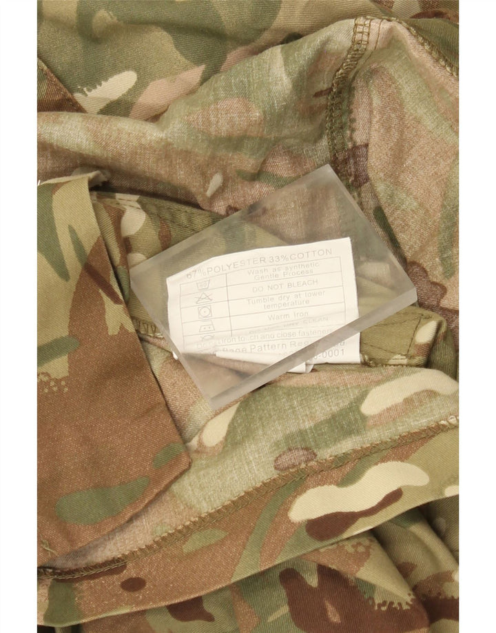 veste militaire homme vintage UK 40 Grand Kaki Camouflage Polyester